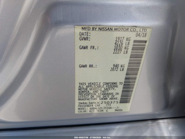 صورة 9 لـ 2018 Nissan ALTIMA 2.5 S