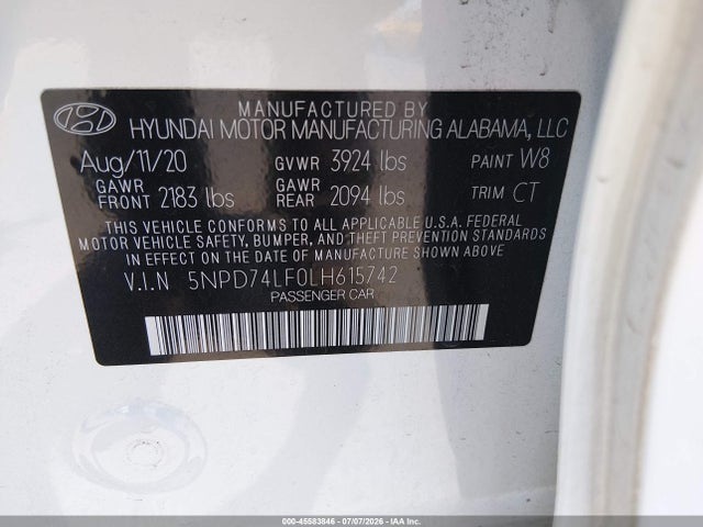 2020 Hyundai ELANTRA SE 照片 9