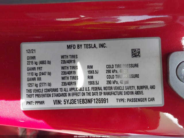 صورة 9 لـ 2022 Tesla MODEL 3 LONG RANGE DUAL MOTOR ALL-WHEEL DRIVE