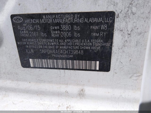 صورة 9 لـ 2016 Hyundai ELANTRA VALUE EDITION