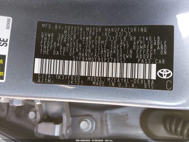 2025 Toyota COROLLA LE 照片 9