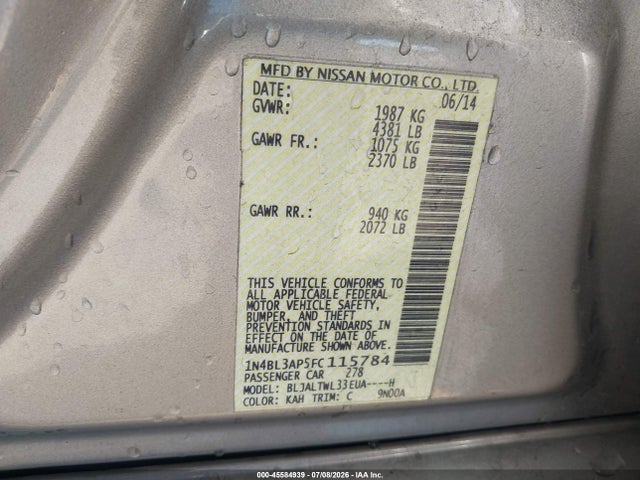 2015 Nissan ALTIMA 3.5 SL photo 9
