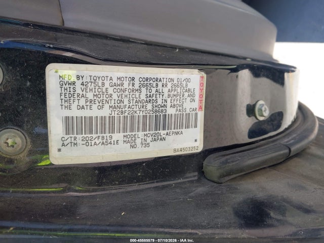 2000 Toyota CAMRY LE V6 photo 9