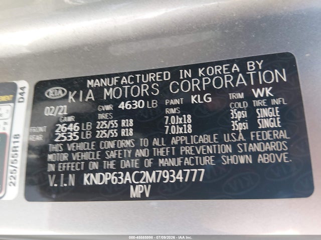 2021 KIA SPORTAGE S 9