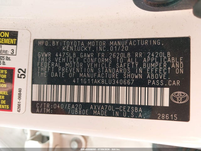 صورة 9 لـ 2020 Toyota CAMRY SE