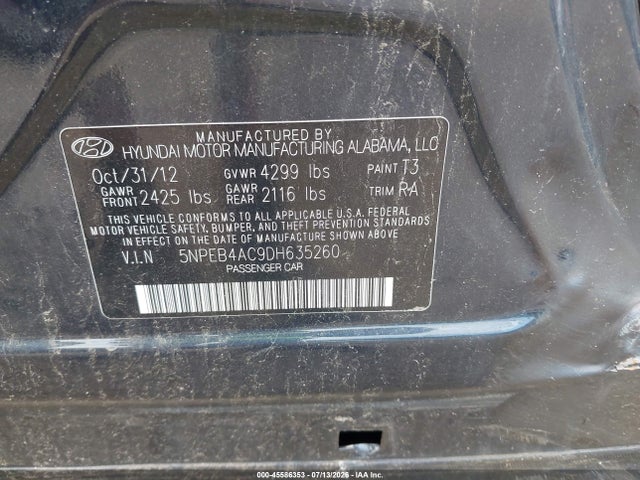 2013 Hyundai SONATA GLS 照片 9