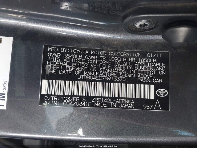 2011 Toyota COROLLA LE 照片 9