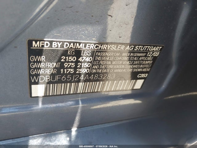 2004 Mercedes-BENZ E 320 photo 9