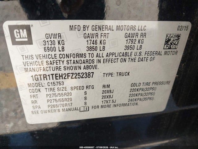 صورة 9 لـ 2015 GMC SIERRA 1500