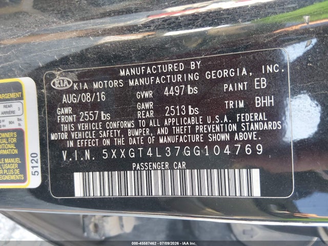 2016 KIA OPTIMA LX — фото 9