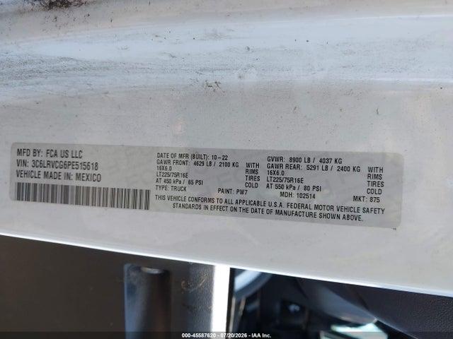 2023 RAM PROMASTER 2500 HIGH ROOF 136 WB 9