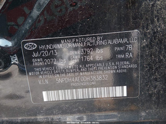 2013 Hyundai ELANTRA GLS 照片 9