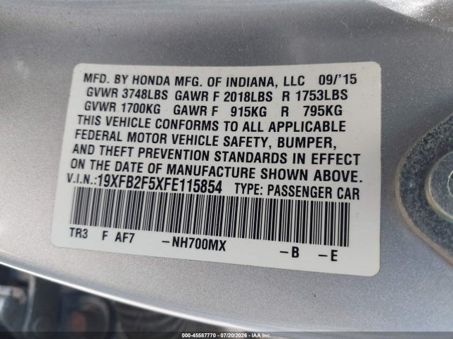 2015 Honda CIVIC LX — фото 9