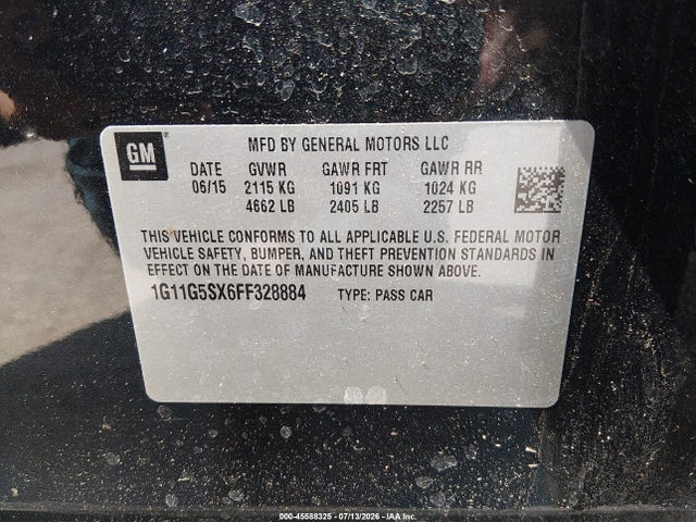 2015 Chevrolet MALIBU 2LZ 照片 9