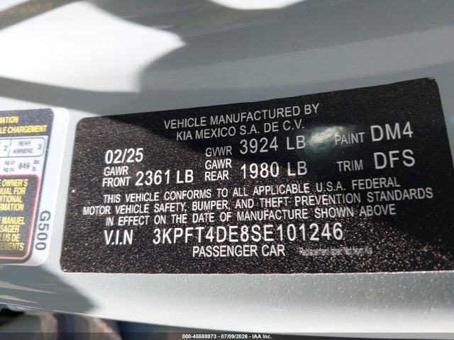 2025 KIA K4 LXS 照片 9
