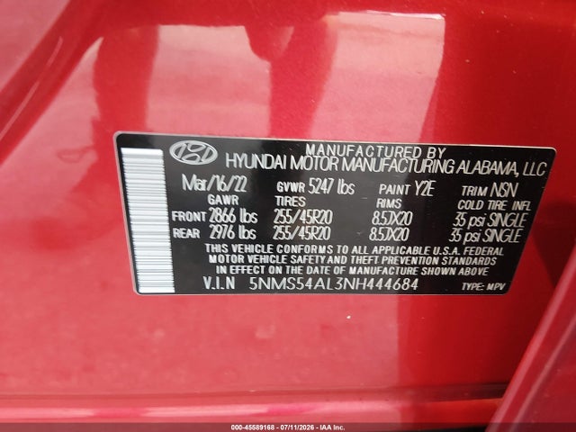 2022 HYUNDAI SANTA FE CALLIGRAPHY 9