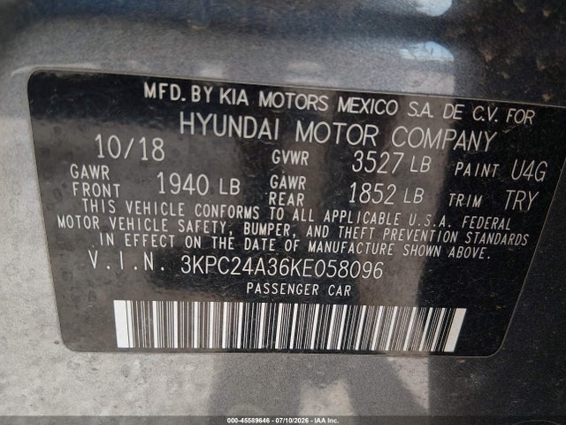 2019 HYUNDAI ACCENT SE 9
