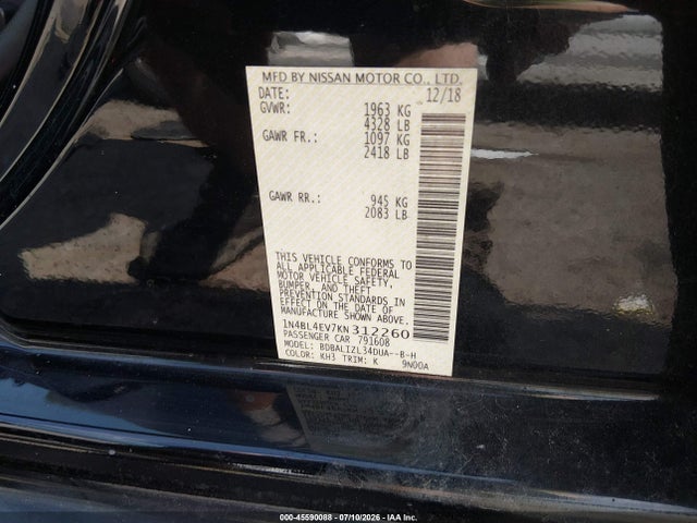 صورة 9 لـ 2019 Nissan ALTIMA 2.5 SL