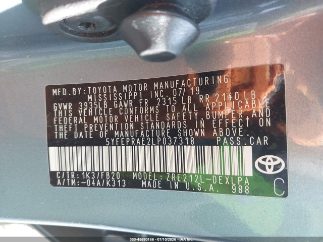 2020 Toyota COROLLA LE photo 9