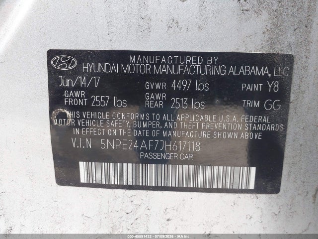 2018 Hyundai SONATA SE 照片 9