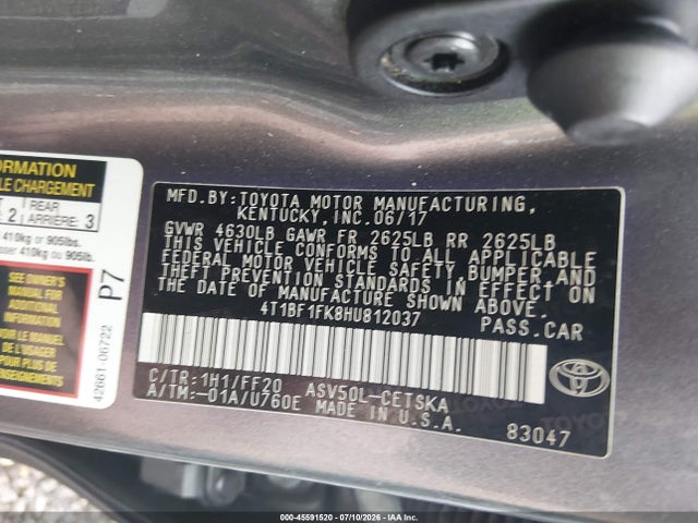 صورة 9 لـ 2017 Toyota CAMRY SE