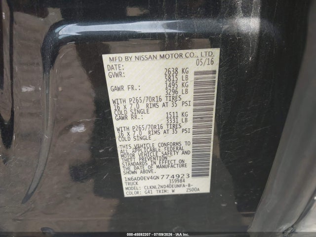 2016 Nissan FRONTIER SV 照片 9