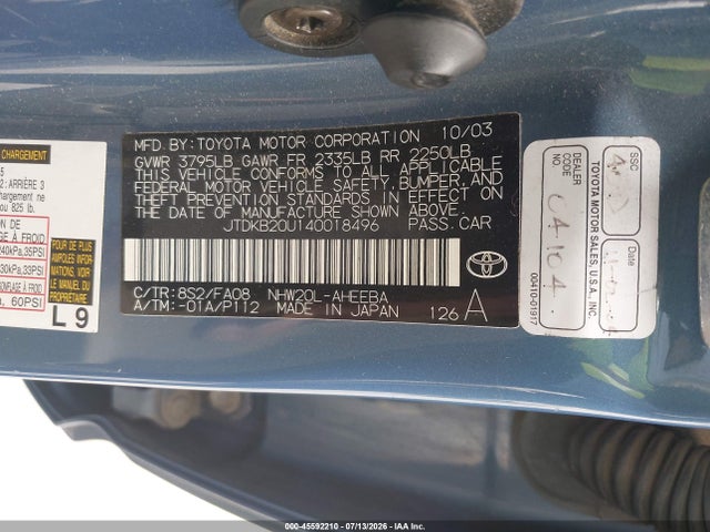2004 Toyota PRIUS 照片 9