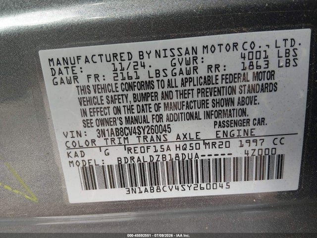 2025 Nissan SENTRA SV photo 9