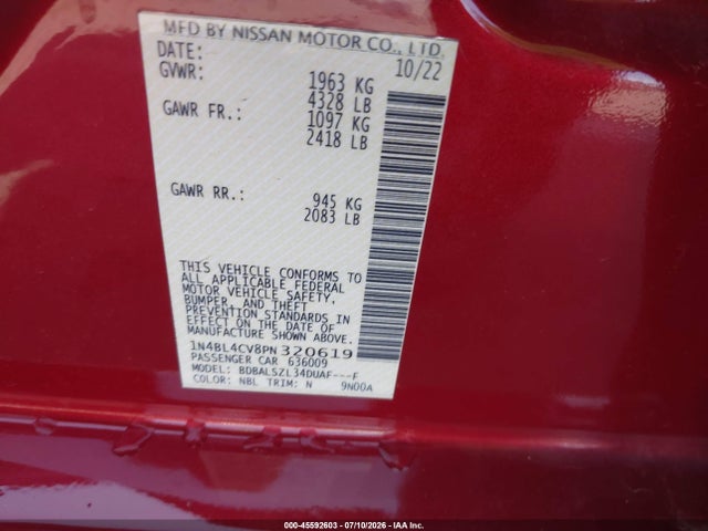 2023 Nissan ALTIMA SR FWD photo 9