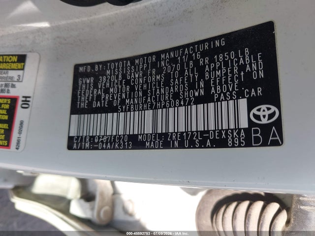 2017 Toyota COROLLA SE — фото 9