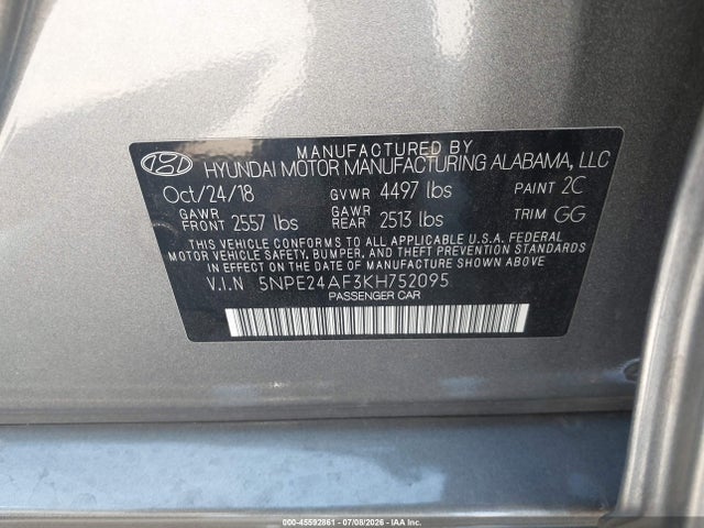 صورة 9 لـ 2019 Hyundai SONATA SE