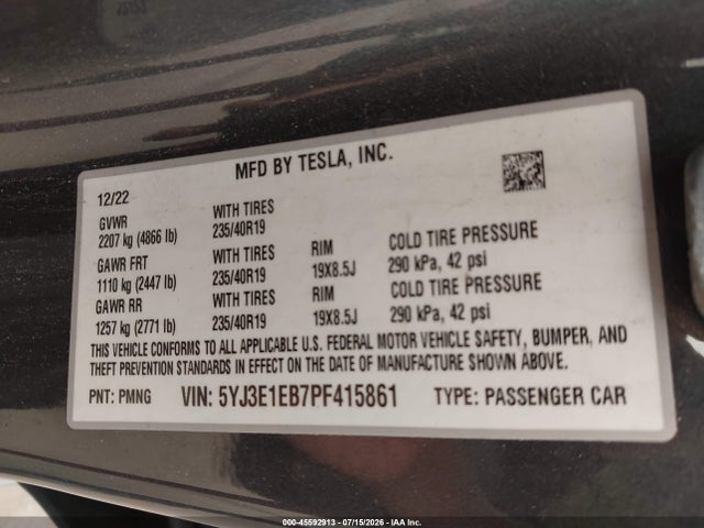 صورة 9 لـ 2023 Tesla MODEL 3 LONG RANGE DUAL MOTOR ALL-WHEEL DRIVE