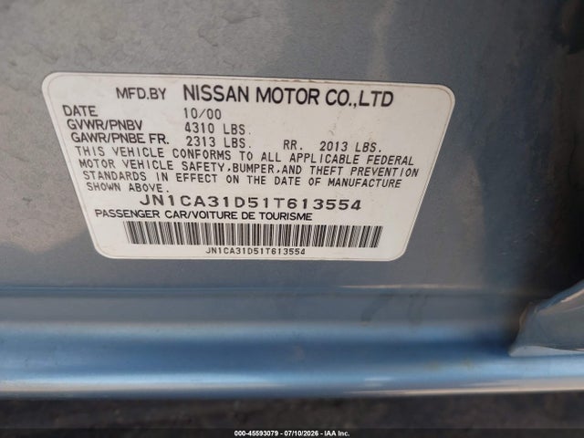 2001 Nissan MAXIMA GXE 照片 9