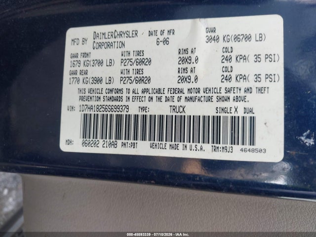 2006 Dodge RAM 1500 SLT 照片 9
