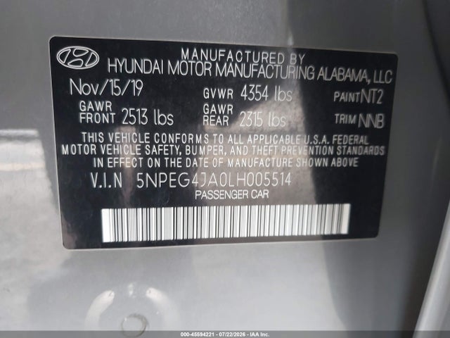 2020 Hyundai SONATA SE 照片 9