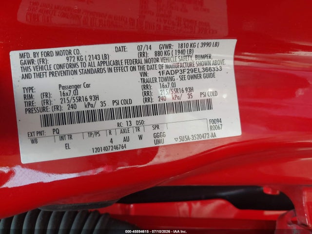 2014 FORD FOCUS SE 照片 9