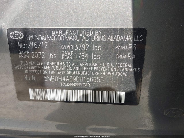 2013 Hyundai ELANTRA GLS 照片 9
