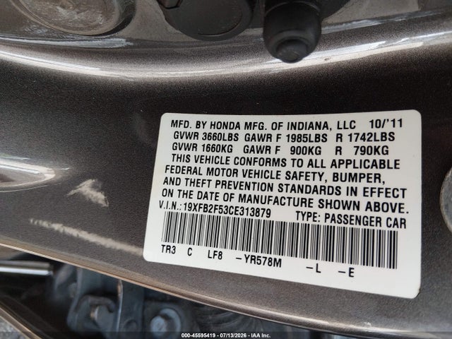 2012 Honda CIVIC LX 照片 9