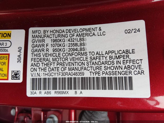 صورة 9 لـ 2024 Honda ACCORD EX