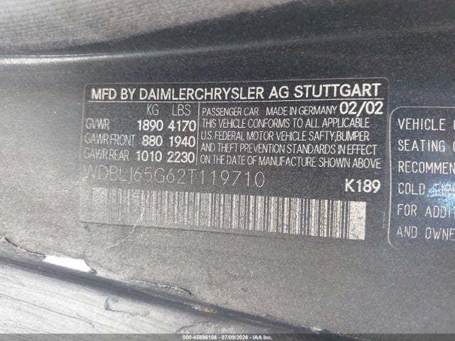 2002 Mercedes-BENZ CLK 照片 9