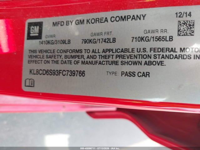 2015 Chevrolet SPARK 1LT CVT — фото 9
