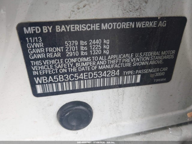 2014 BMW 535I XDRIVE — фото 9