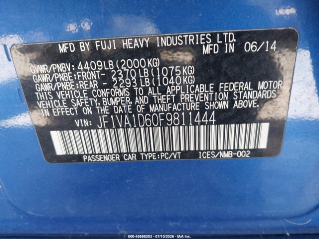 2015 Subaru WRX PREMIUM 照片 9