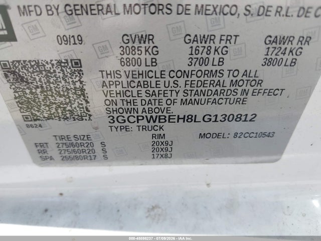 صورة 9 لـ 2020 Chevrolet SILVERADO 1500 2WD SHORT BED CUSTOM