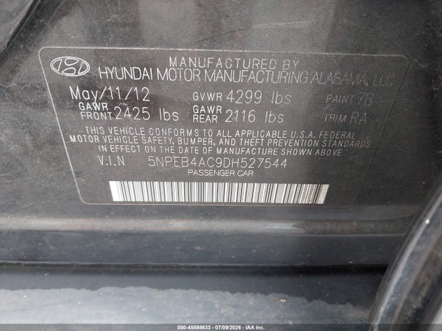 2013 Hyundai SONATA GLS 照片 9