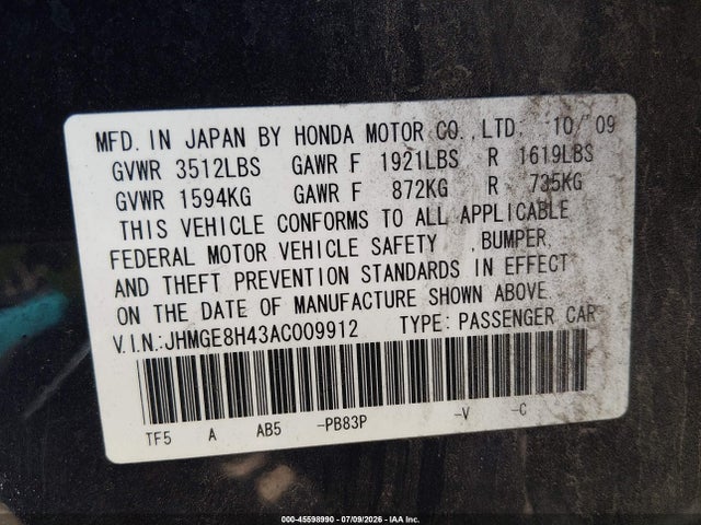 2010 Honda FIT SPORT 照片 9