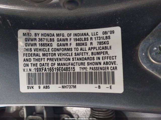 2009 Honda CIVIC LX 照片 9