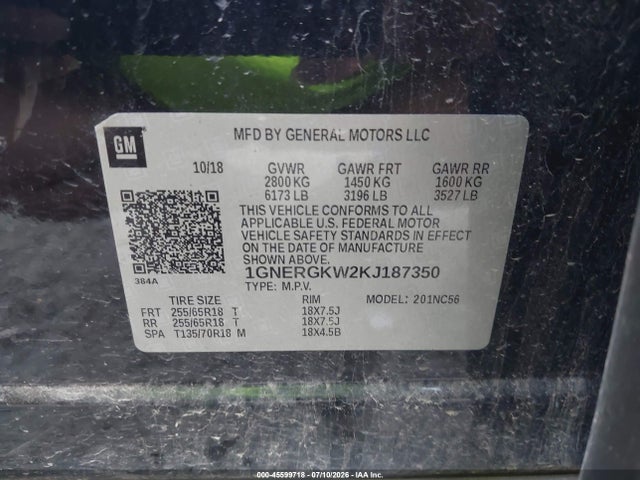 2019 CHEVROLET TRAVERSE 1LT 9