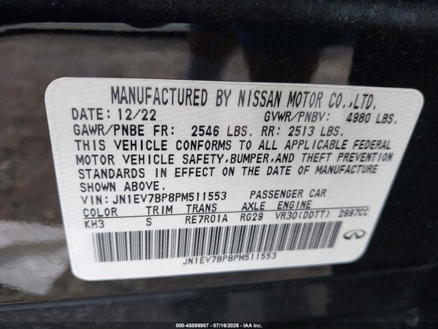 2023 INFINITI Q50 LUXE 9