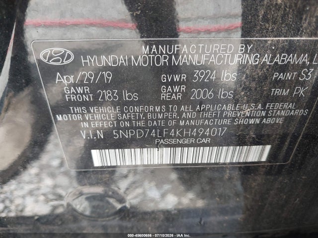 2019 Hyundai ELANTRA SE 缩略图 9
